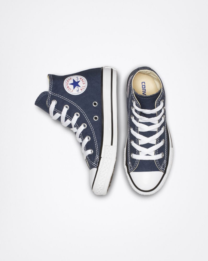 Boys' Converse Chuck Taylor All Star Classic High Top Shoes Navy | AU 568C3M